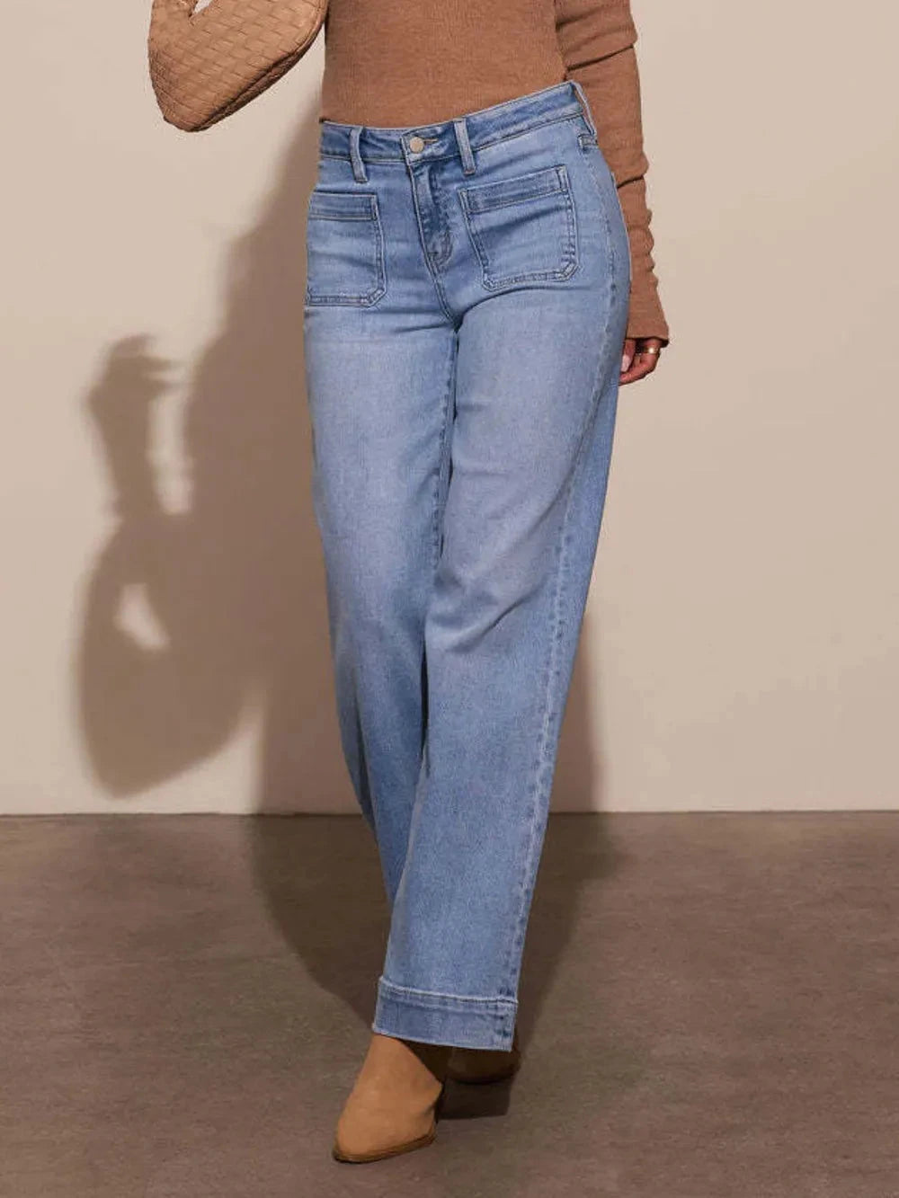 High Rise Wide Leg Jeans