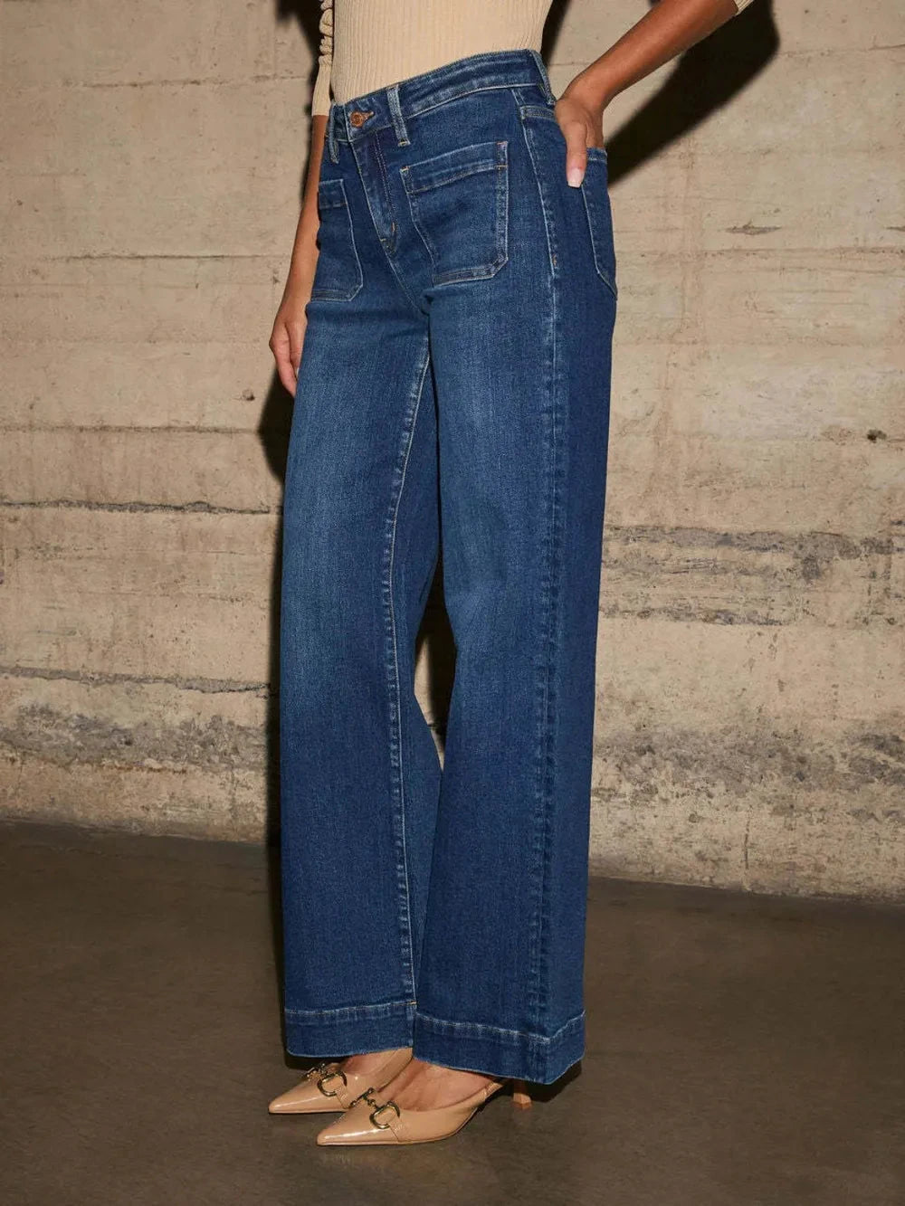 High Rise Wide Leg Jeans
