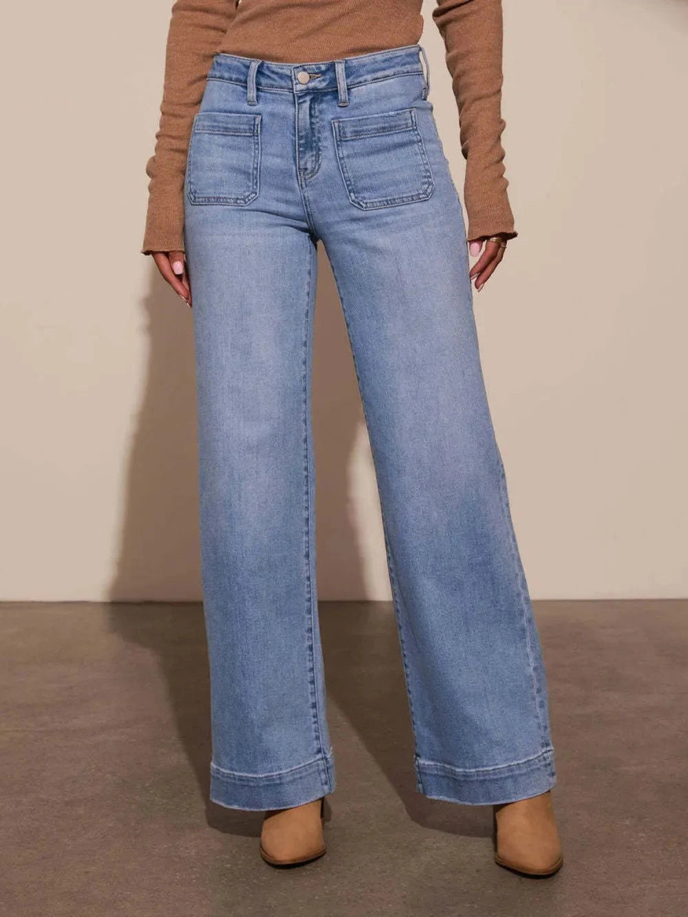 High Rise Wide Leg Jeans