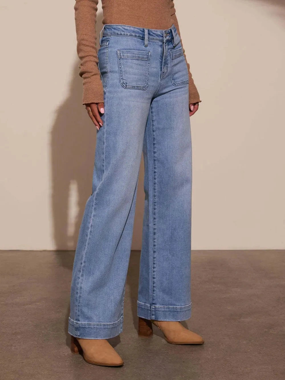 High Rise Wide Leg Jeans
