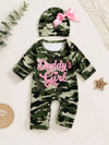Cotton Camo Baby Jumpsuit Set
