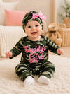 Cotton Camo Baby Jumpsuit Set