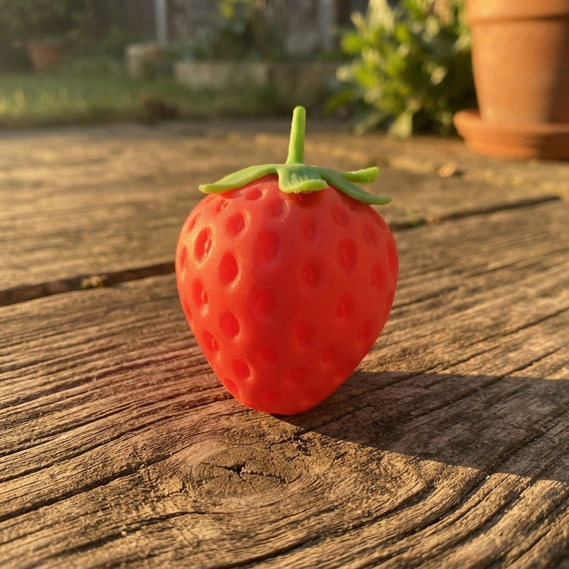 Cream Scented Strawberry Squishy Toy