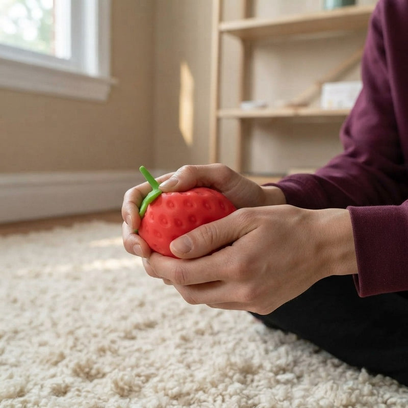 Cream Scented Strawberry Squishy Toy